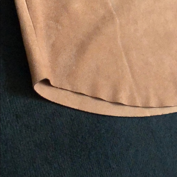 Mocha Faux Suede Shirt Dress (small) - Picture 6 of 6